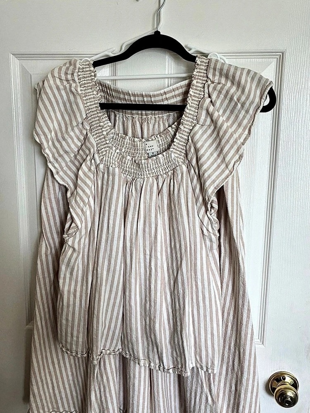 a.n.a Striped Ruffle Dress Size Medium (8)